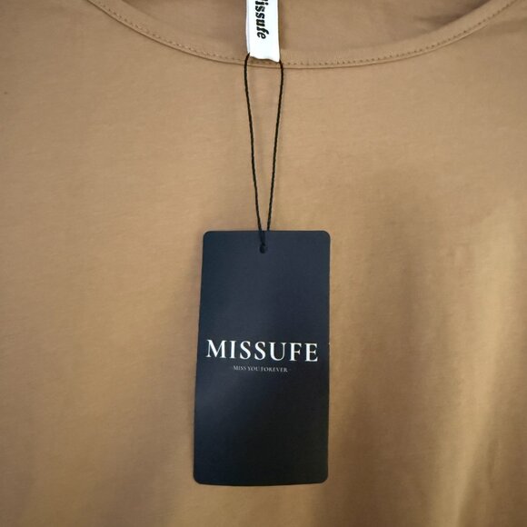 NWT Missufe Women's Long Sleeve Ruched Dress - Picture 3 of 5